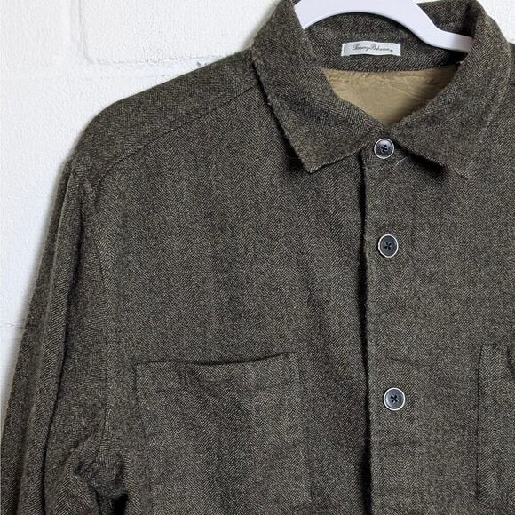 Tommy Bahama Virgin Wool Brown Fall Autumn Cool Weather Jacket Men's Size Large - Picture 2 of 8